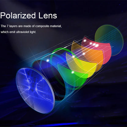 VIVIBEE Lunettes de soleil polarisées carrées de luxe Hommes
