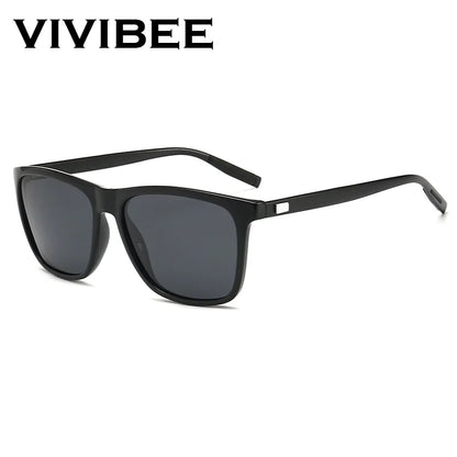 VIVIBEE Lunettes de soleil polarisées carrées de luxe Hommes